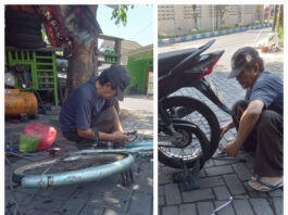 Dari Karyawan Bank Banting Setir Jadi Tukang Tambal Ban