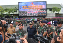 Mayjen Rafael Pimpin Apel Gabungan TNI-Polri, Jaga Netralitas Selama Pemilu