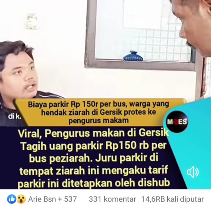 Viral Video Perempuan Marah-marah Tarif Parkir Bus Rp. 150 Ribu, Kadishub Gresik: Tarif Sudah Setahun Lalu Kok Baru Protes Sekarang