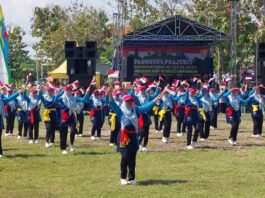 Tari 7 Kebiasaan Anak Indonesia Tandai Penutupan TMMD Ke-124 di Lamongan